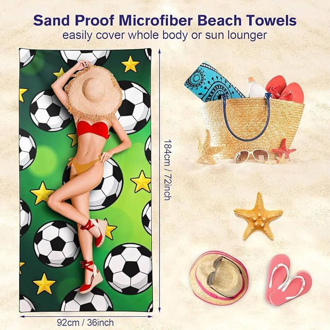 Cute Pineapple Beach Towel, 36"x72" Sand Free Quick Dry Thin Lightweight Microfiber Striped Towel Gifts for Boys