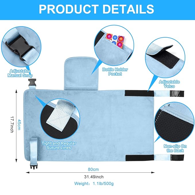 Toddler Airplane Bed, Kids Airplane Seat Extender Travel Bed, Kids Airplane Travel Essentials, Airplane Must Have for Toddlers, Portable Plane Foot Rest for Flights