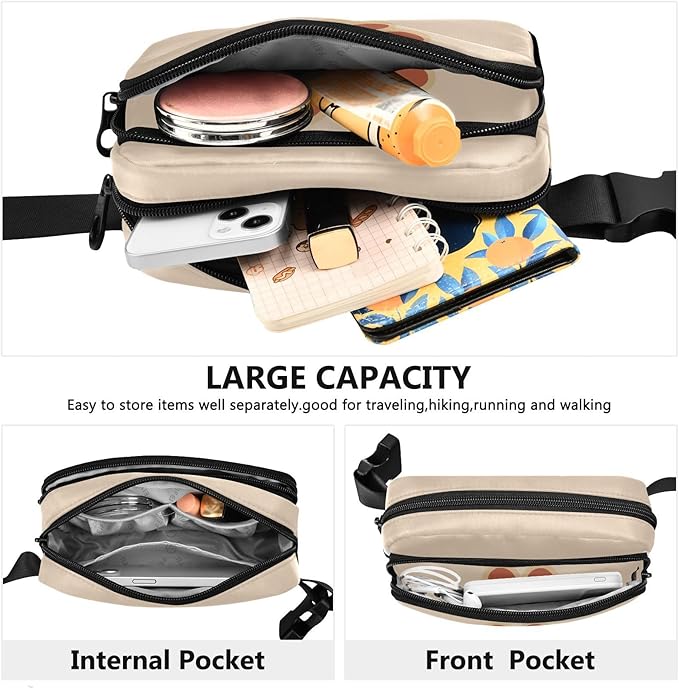 Cat Dog Paw Fanny Pack for Women Men Water Resistant Fashion Waist Packs with Adjustable Strap Belt Bag for Travel Workout Jogging Hiking 21218909 Cat Dog Paw