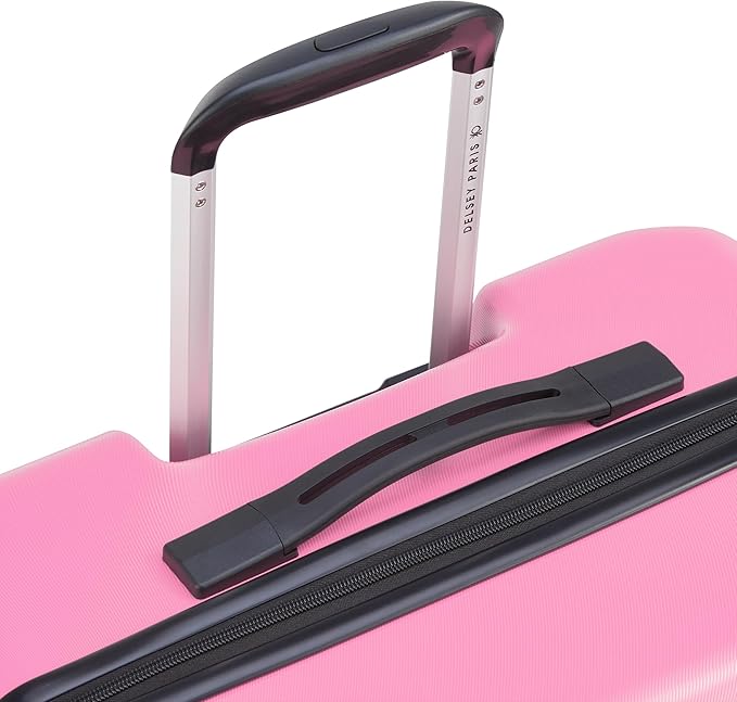 United Colors of Benetton Now! Hardside Luggage with Spinner Wheels, Light Pink, Checked-Medium 23 Inch