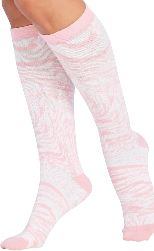 Cherokee Women's 10-15mmHg Compression Socks – Fun Print Knee Highs with Light Support, Soft Feel - PRINTSUPPORT