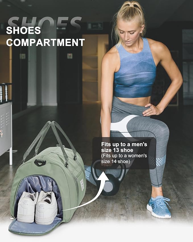 Gym Bags Womens Mens with Shoes Compartment and Wet Pocket Travel Duffel Bags for Women for Plane Sport Gym Tote Bags with Toiletry Bags Waterproof Weekend Overnight Carry on Bag Hospital Holdalls