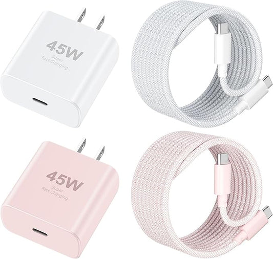 Phone 17 16 Pro Max Charger Fast Charging, 45W USB C Phone 17 16 Super Fast Charger Block with 10ft Long Type C Charging Cable Cord for i.Phone 17 Pro Max/17 Pro/17 Air/17/16/16Pro-Braided