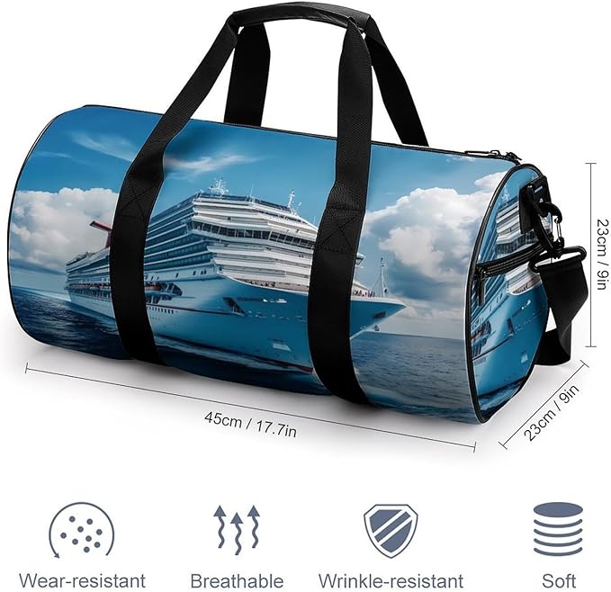 Big Carnival-Cruise Ship Gym Bag Travel Duffel Bag Lightweight Carry On Bags Weekender Bags for Women Men