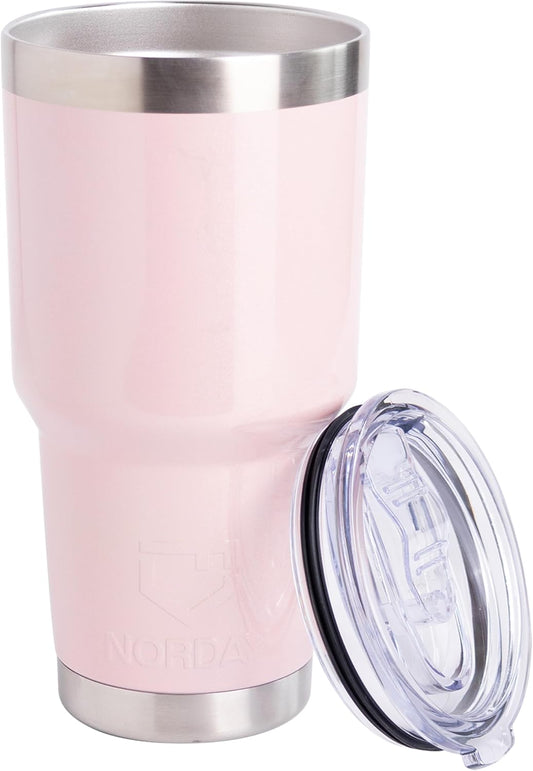 NORDAY | Tumbler with Lid - 30oz - Blush Glitter Insulated Tumbler - Stainless Steel Tumblers - Double Wall Insulated Travel Coffee Mug for Car Cup Holder - Keeps Temperature for 24hr - Anti Spill Lid