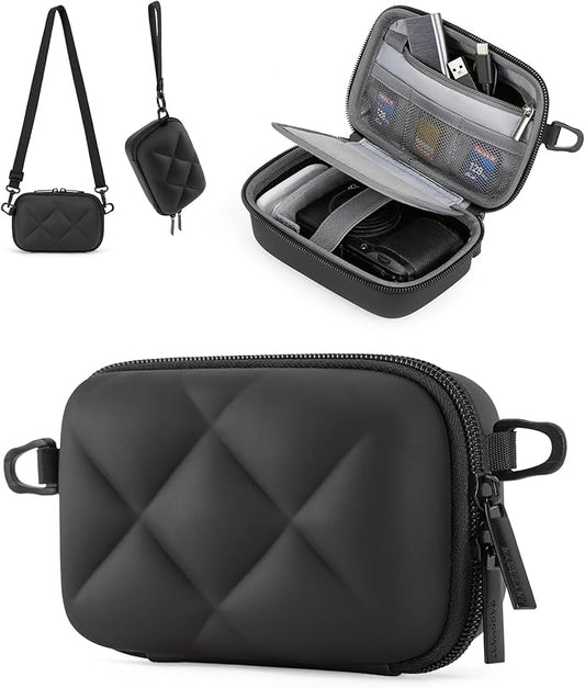 BAGSMART Digital Camera Case, Protective & Lightweight Camera Case with 2 Carrying Ways, Waterproof & Shockproof Small Camera Bag for Canon PowerShot G7X Mark II/III/Sony DSCW800/DSCW830 - Black