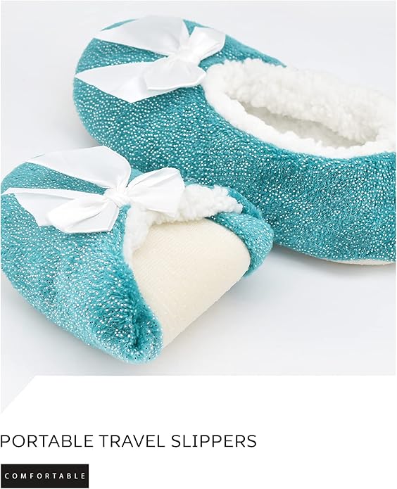 Panda Bros Slipper Socks for Women Grippers, Fuzzy Cozy Fleece Slipper Socks, Soft, Warm House Slippers