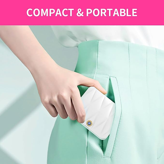 1X/5X Magnification LED Travel Makeup Mirror, Rechargeable Travel Mirror with Light, Portable Pocket-Sized Folding Design Ideal Gift for Travel & Daily Use
