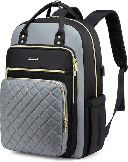 LOVEVOOK Laptop Backpack, High-Strength Tear-Resistant and Waterproof Oxford Cloth, 1.9 lbs, 30L Capacity, 17-Inch Laptop Compatible, Ergonomic Shoulder Straps, 18 Pockets