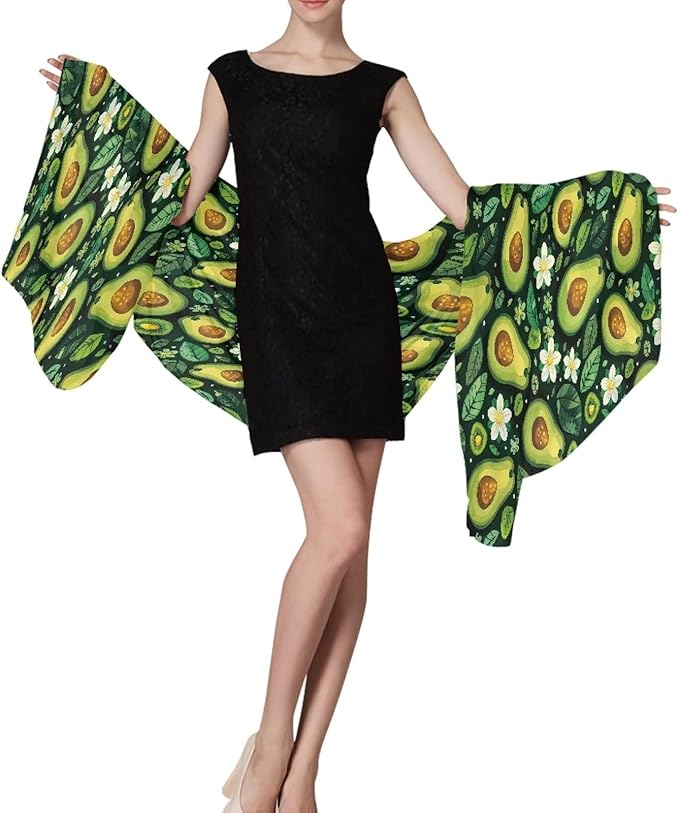 Green Avocado Flower Print Beach Towel 110x78 inch,Woven Microfiber Sand Free Soft Beach Towel Quick Dry Pool Towel Lightweight Beach Bath Towel for Adult Teenagers, Decorative Size L