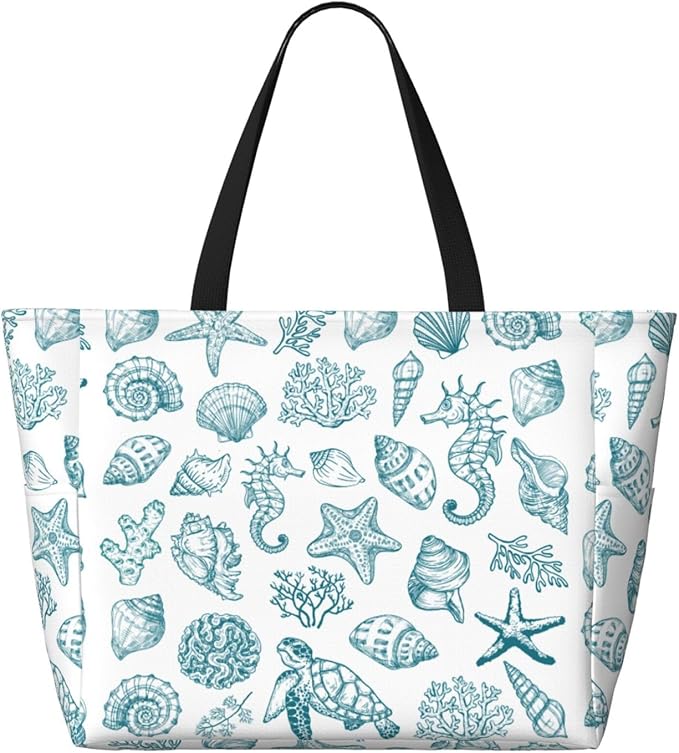 Beach Tote Bag for Women Beach Bag Waterproof and Sandproof Tote Bag with Wet Bag Large Travel Bag for Weekend Travel