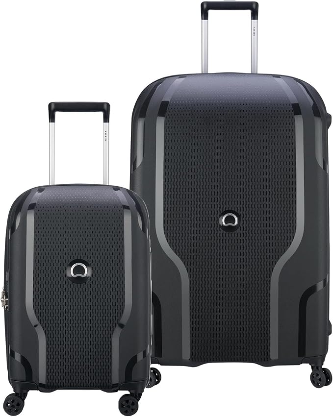 DELSEY PARIS Clavel Hardside Expandable Luggage with Spinner Wheels, Black, 2-Piece Set (19/30)