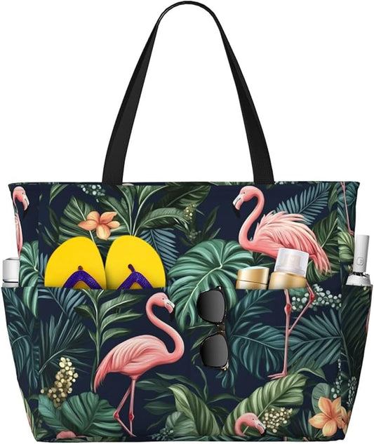 Beach Tote Bag for Women Beach Bag Waterproof and Sandproof Tote Bag with Wet Bag Large Travel Bag for Weekend Travel
