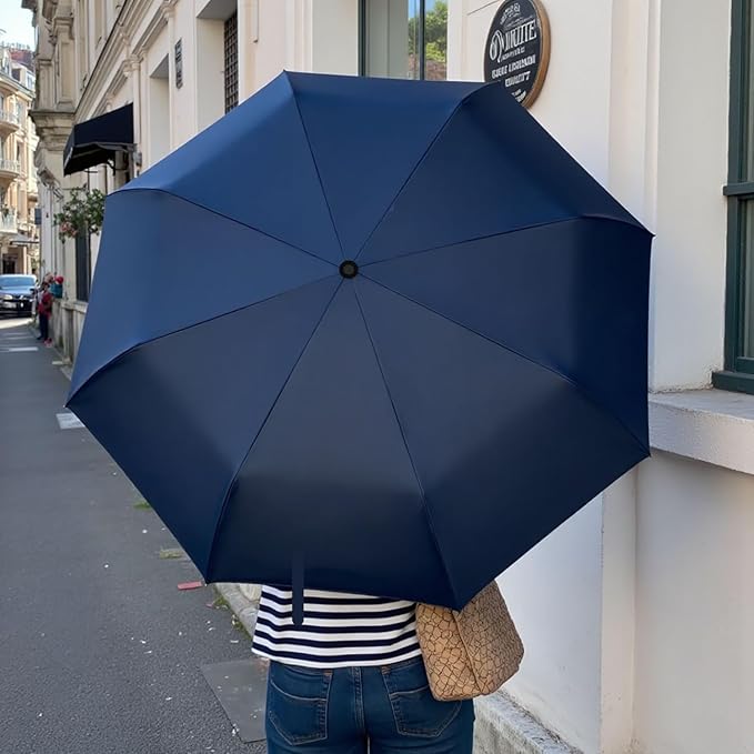 MRTLLOA 42/49 Inch Compact Travel Essentials Umbrella for Rain, Lightweight, Portable, Automatic, Strong, Waterproof Folding Umbrellas for Women, Men and Teenagers