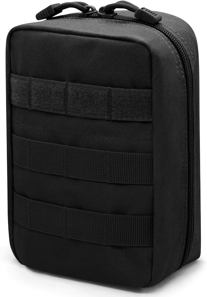 Qavctw Tactical Pouch Utility Organizer Molle Pouches EMT Ifak Medical First Aid Kit Utility Pouch with Two Zippers for Outdoor Tactical Survival Bag