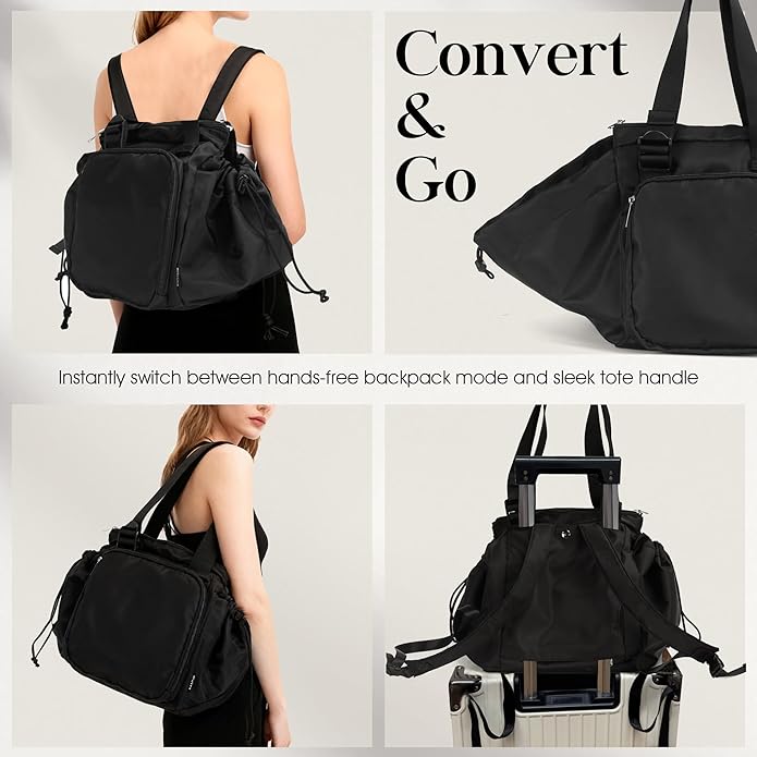 Everyday Bag Tote for Women, Spacious Diaper Bag with 16 Pockets, Durable Travel Bag, Sleek Work Shoulder Bag | 16 Pockets Org, Lay-Flat Design, 3-in-1 Versatility, Work & Travel Tote, Water-Resistant, Lightweight