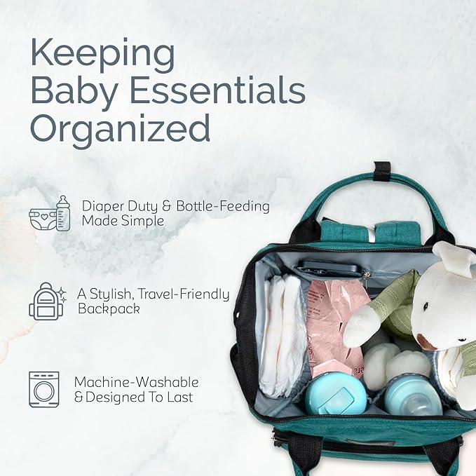 KiddyCare Diaper Bag Backpack | Baby Diaper Bags with Changing Station for Mom | Travel Backpack Waterproof Tote Bag with Various Uses for Maternity Baby Bags Big, Stylish, Unisex | Blue