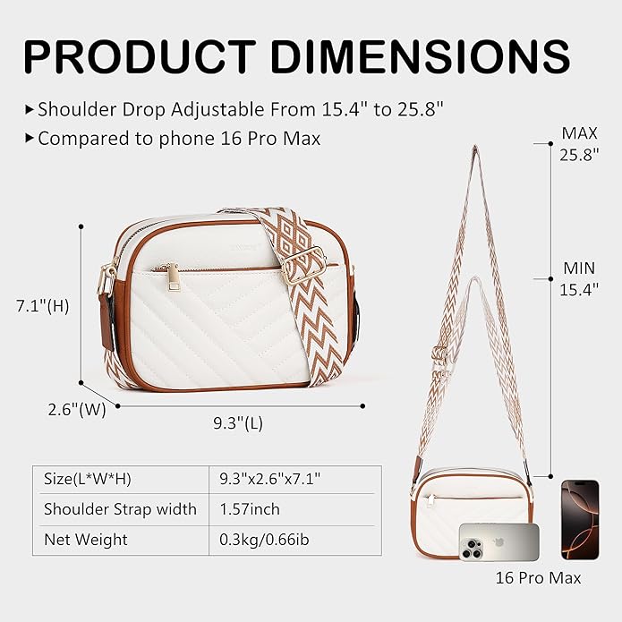 TANTOMI Small Crossbody Bags for Women, Small Purses with Card Slots Phone Purse Wide Adjustable Strap