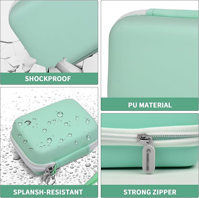 Comecase Carrying & Protective Case for Digital Camera, for CAMKORY/for Kodak Pixpro/for Canon PowerShot ELPH 180/190 / for Sony DSCW800 DSCW830 Cameras for Travel- Light Green