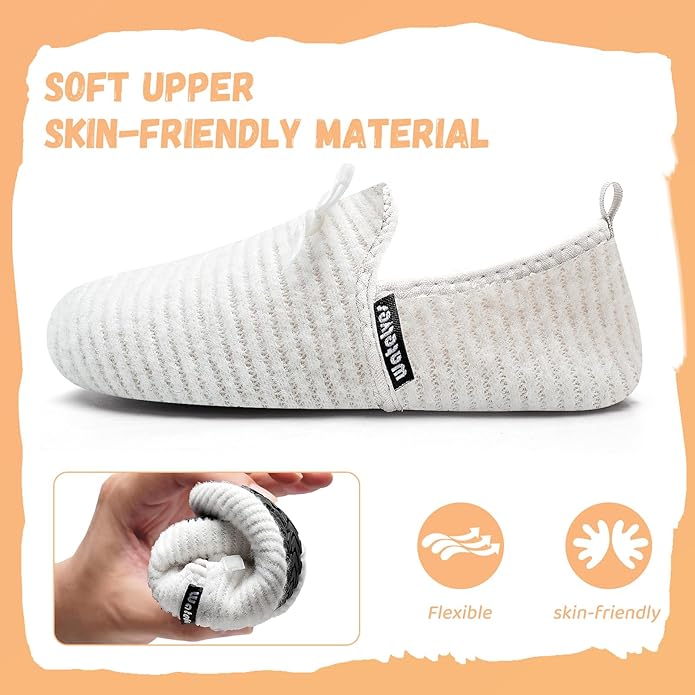 WateLves Kids Toddler Slippers Girls Boys Slip on House Shoes Lightweight Anti Slip Sock Slippers Winter Indoor Outdoor Walking Shoes