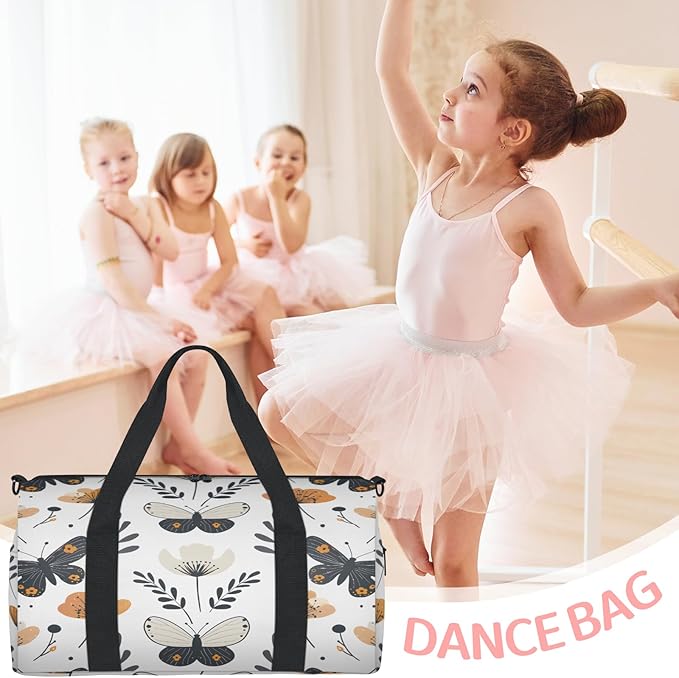 Butterflies Pattern Travel Duffle Bag for Women Men, Overnight Weekender Bag, Carry on Tote for Sport Gym