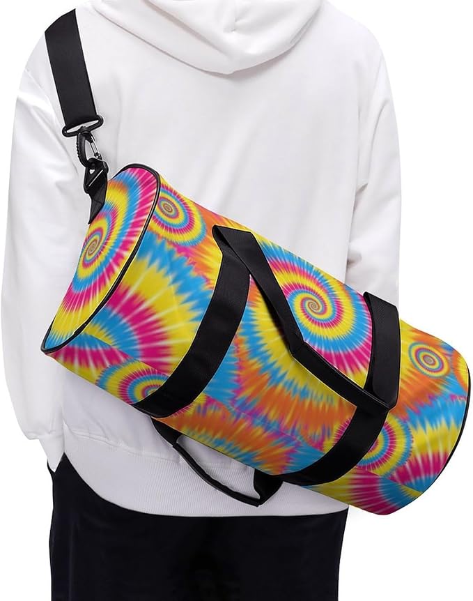 Gym Sports Travel Workout Bag Tie Dye (4) Dance Yoga Gymnastics Bag Basketball Football Weekender Bags for Men Women
