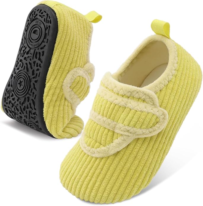 LeIsfIt Toddler Slippers Boys Girls House Shoes Soft Warm Kids House Slippers Slip on Cozy Bedroom Sock Shoes Non-slip Indoor Outdoor Slipper Shoe