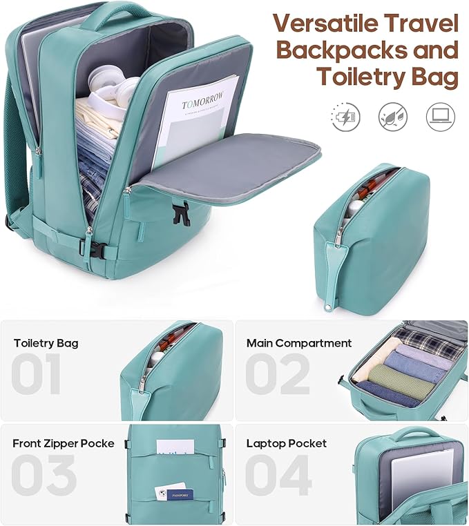 3 Piece Luggage Set 20 Inch Carry On Suitcase with Spinner Wheels, PC Hard Shell TSA Lock, Expandable & Fully Lined Interior, Airline Approved