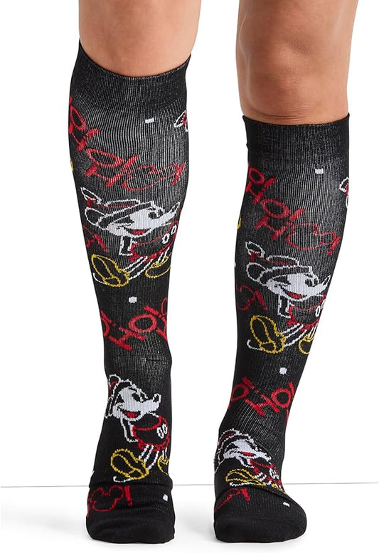 Cherokee Women's 10-15mmHg Compression Socks – Fun Print Knee Highs with Light Support, Soft Feel - PRINTSUPPORT
