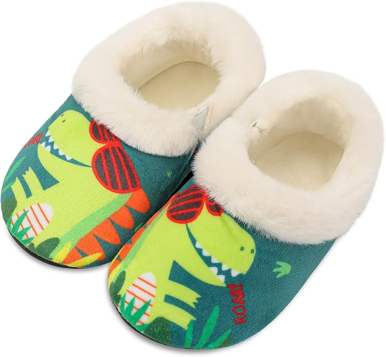 Centipede Demon Toddler Slippers for Boys Girls Slip on Kids Baby Toddlers House Shoes Lightweight Barefoot Furry Sock Shoes Indoor Outdoor Warm Walking Shoes
