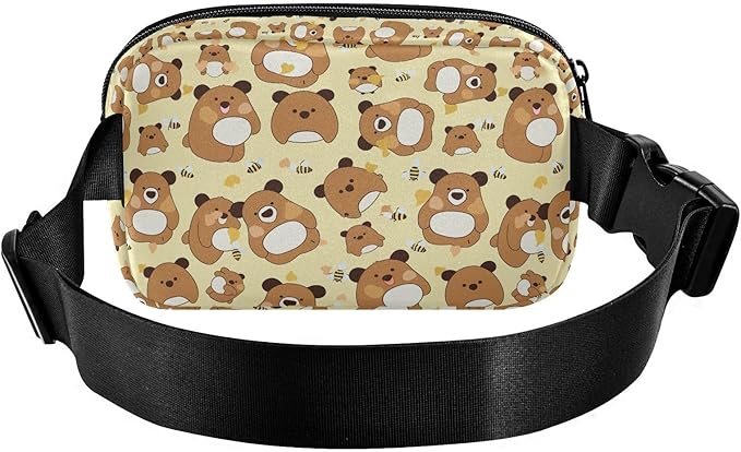 Kawaii Bear Fanny Pack for Women Men Water Resistant Fashion Waist Packs with Adjustable Strap Belt Bag for Travel Workout Jogging Hiking 21219422