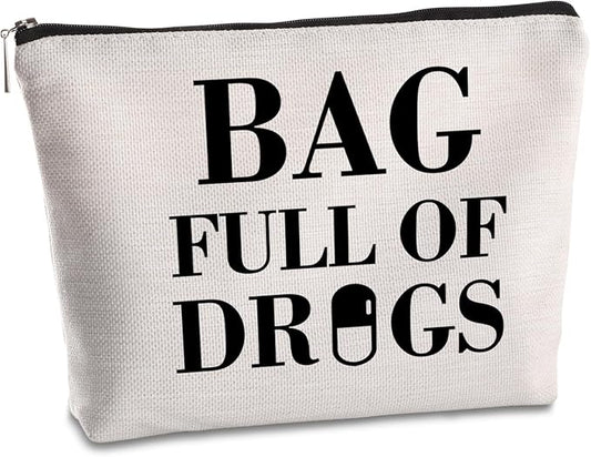 Nurse Practitioner Gifts Makeup Cosmetic Bags for Women Funny Medicine Cosmetic Bag Full of Pill for Best Friends Bestie Sister Daughter Birthday Christmas Gifts