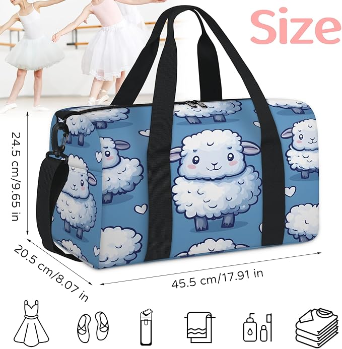 Sheep Travel Duffle Bag for Women Men, Overnight Weekender Bag, Carry on Tote for Sport Gym