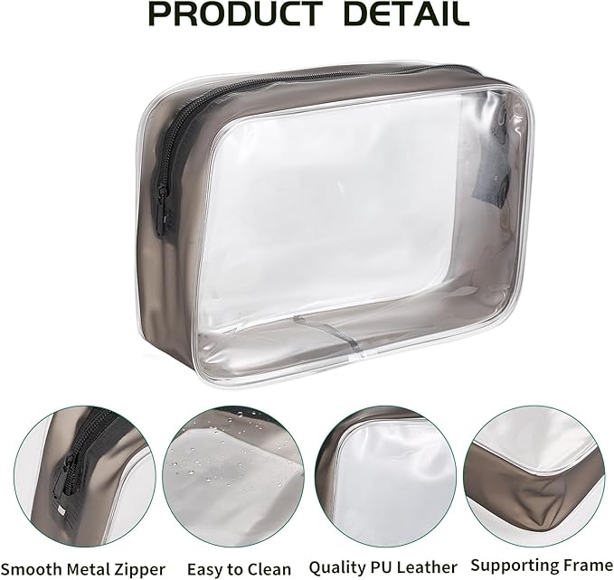 4PCS Diaper Bag Organizer Zipper Pouch Clear Travel Makeup Toiletry Storage Transparent Portable Travel Packing Clutch Cube Bags Small Cosmetic Bag Compact Car Accessories for Women Baby Nursing