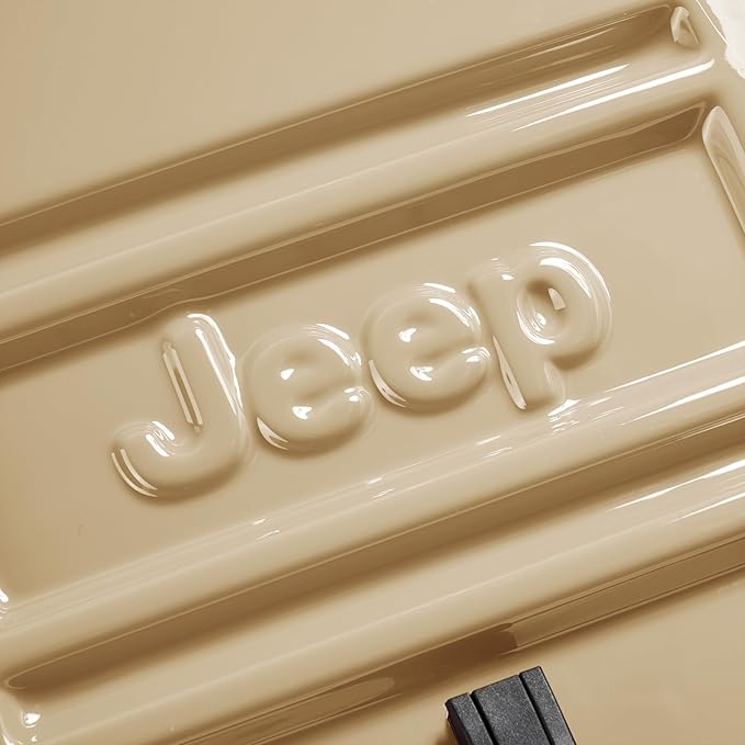 Jeep JH003B Hardside Expandable Luggage with Two Wheels, Warm Sand, Checked-Large 30 Inch