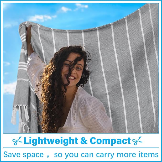 Oversized Turkish Beach Towel Blanket XXL Cotton Sandproof Towels Boho Woven Extra Large Big Sand Free Giant Throw Blankets Huge Quilt XL Picnic Camping Necessities Cloud for Adult Gifts