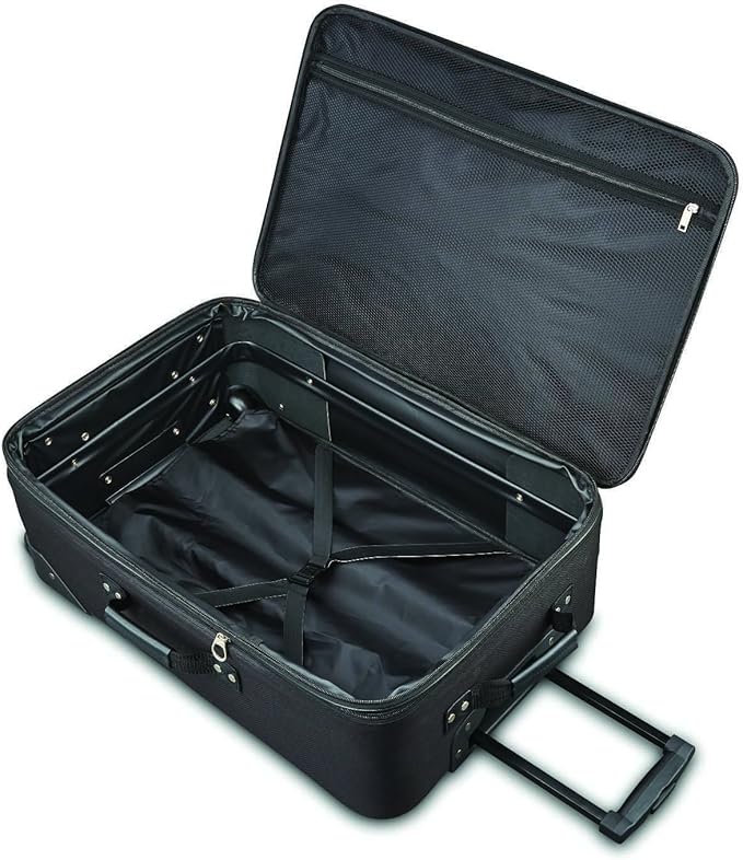American Tourister Fieldbrook XLT Softside Upright Luggage, Black, 4-Piece Set (BB/DF/21/25)