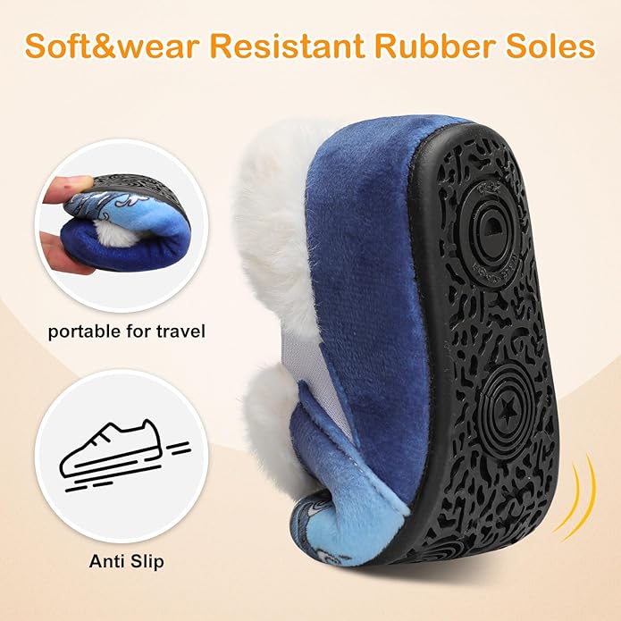 Centipede Demon Toddler Slippers for Boys Girls Slip on Kids Baby Toddlers House Shoes Lightweight Barefoot Furry Sock Shoes Indoor Outdoor Warm Walking Shoes