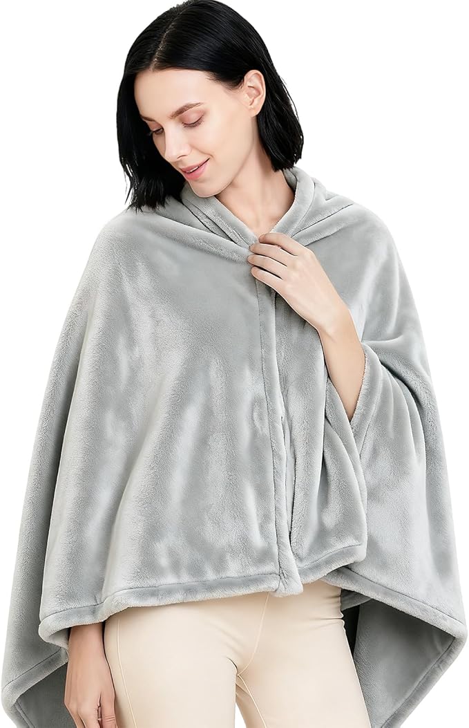 Ponchos for Women, Comfy Wearable Blanket, Gifts for People Who are Always Cold, Winter Shawl for Home, Office, Travel