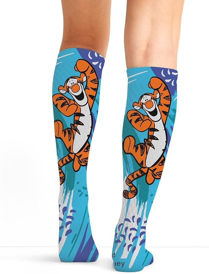Cherokee Women's 10-15mmHg Compression Socks – Fun Print Knee Highs with Light Support, Soft Feel - PRINTSUPPORT