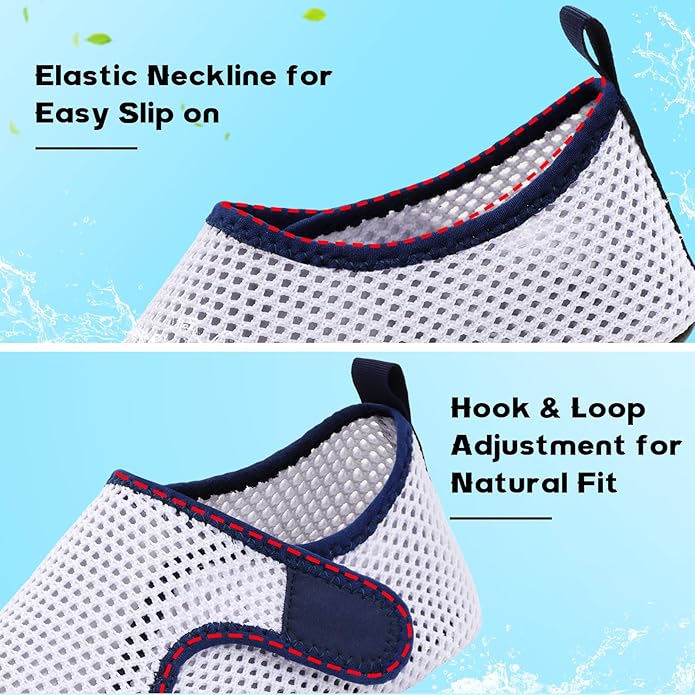 Scurtain Barefoot Water Shoes for Women Men Beach Swim Aqua Socks Summer Quick-Dry Sandals Slippers