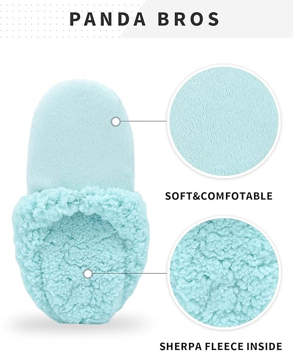 Panda Bros Slipper Socks for Women Grippers, Fuzzy Cozy Fleece Slipper Socks, Soft, Warm House Slippers
