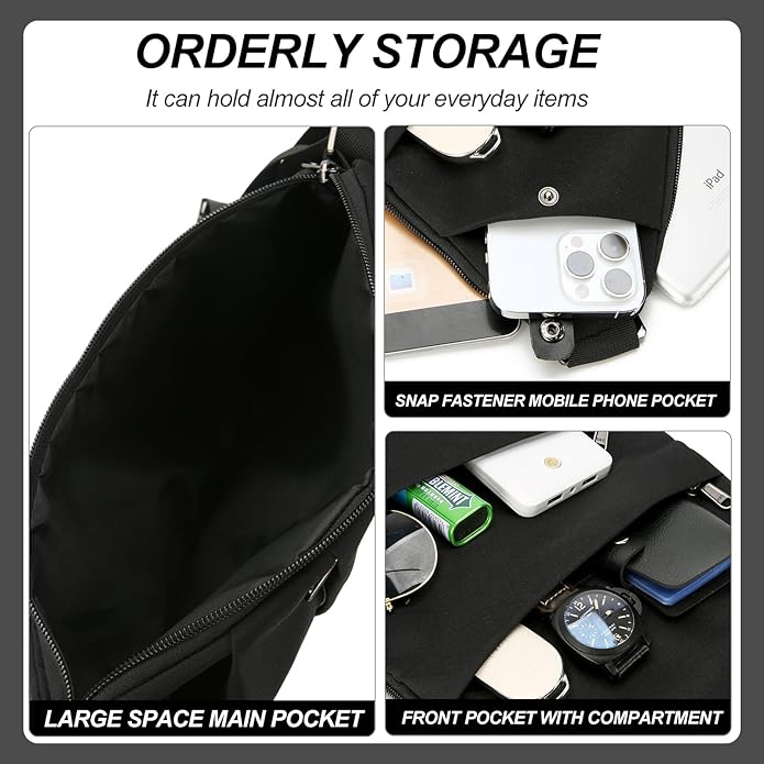 Anti Theft Crossbody Travel Bags Mens Sling Bag Over the Shoulder Bags for Women Gifts for Travelers