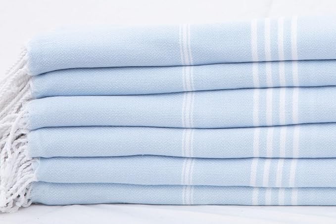 HAVLULAND Turkish Beach Towels – Oversized, Quick-Dry & Sand-Free | Lightweight, Absorbent Bath Towels for Beach, Pool, Travel, Vacation, Adults Gifts Cruise Essentials| 40” x 72” Bulk Set
