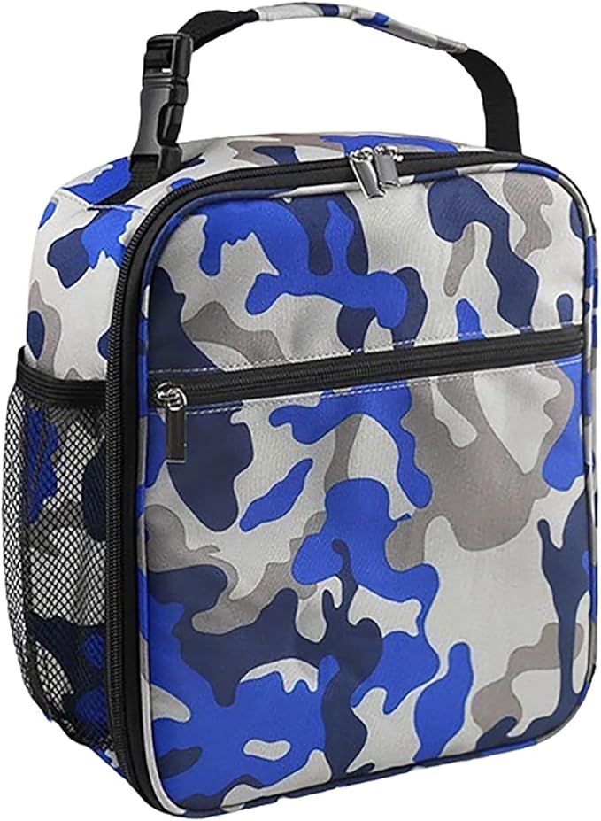Insulated Lunch Bag for Men and Women, Leakproof Lunch Box with Mesh Pockets for Work, Gym, Travel or Camping, Lightweight and Easy Clean