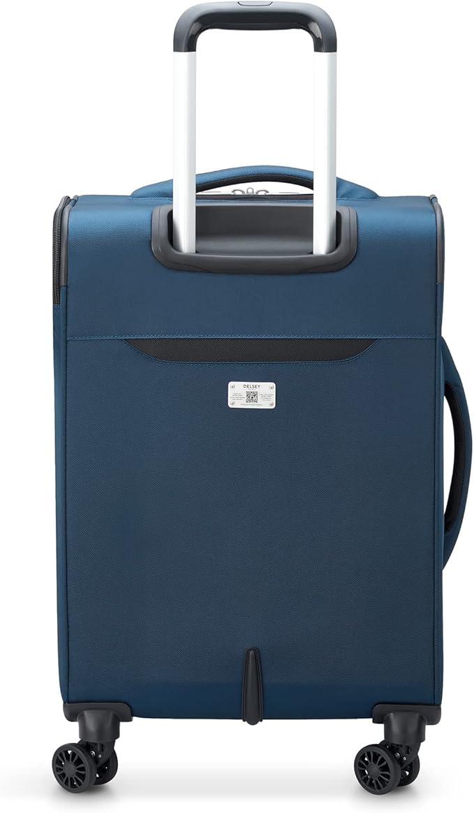 DELSEY PARIS Sky Max 2.0 Softside Expandable Luggage with Spinner Wheels, Blue, 2-Piece Set (21/Duffle)