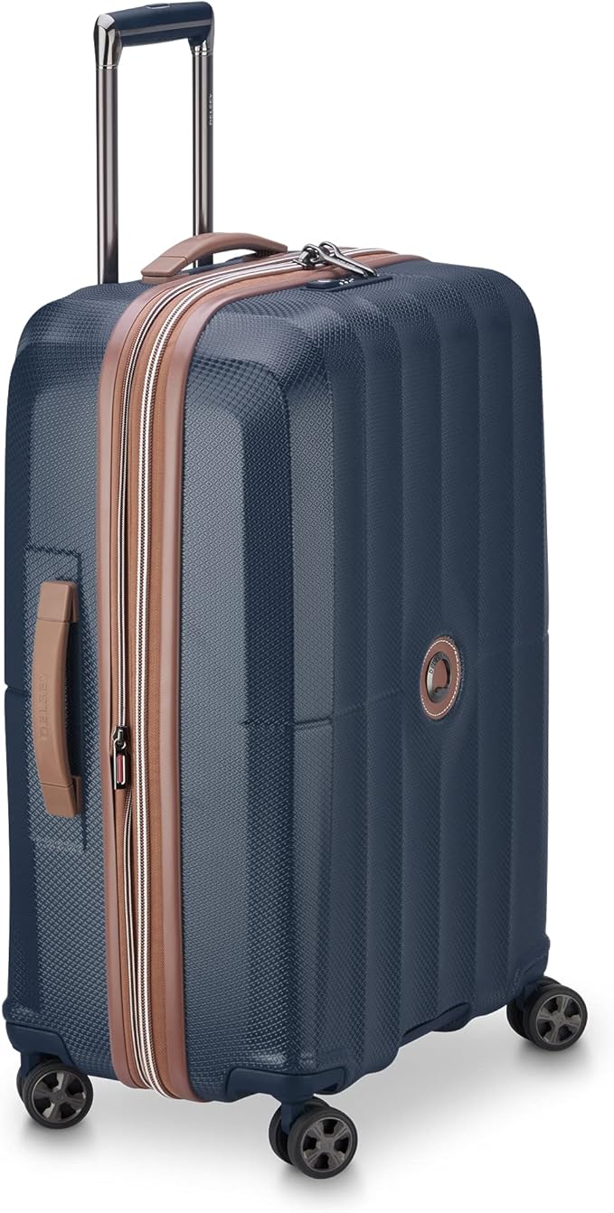 DELSEY PARIS Carrousel Hardside Expandable Luggage with Spinner Wheels, Navy, 3 Piece Set (21/24/28)