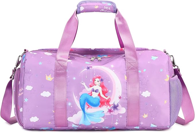 Dance Bag for Girls Duffle Gymnastics Gym Overnight Travel Sports Ballet Bags Weekender Sleepover Carry On Bag with Shoes Compartment