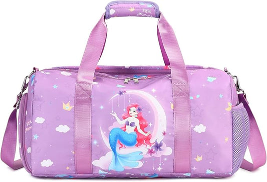 Dance Bag for Girls Duffle Gymnastics Gym Overnight Travel Sports Ballet Bags Weekender Sleepover Carry On Bag with Shoes Compartment