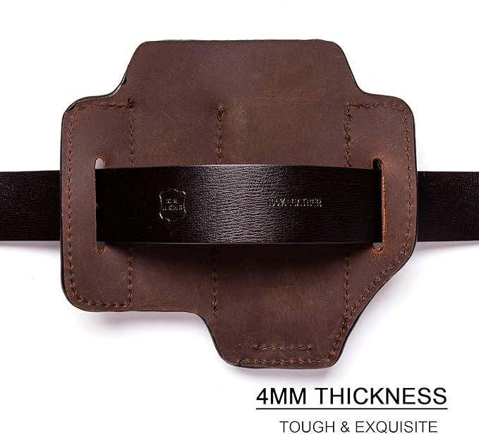 Gentlestache Leather Sheath for Leatherman Multitool Sheath EDC Pocket Organizer with Key Holder for Belt and Flashlight Sheath Multitool Pouch Darkbrown